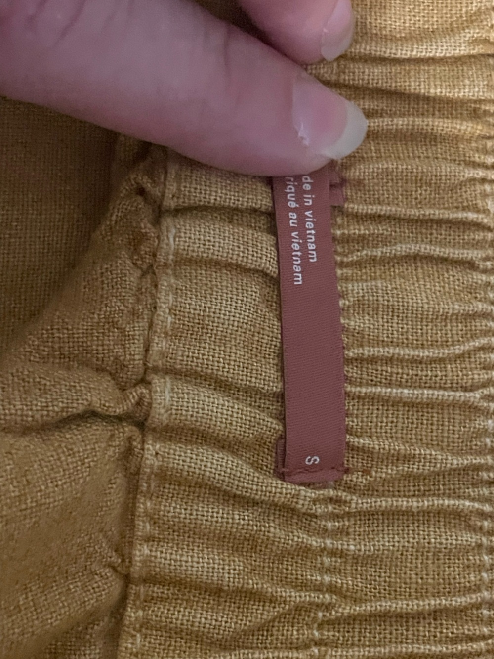Pilcro Linen Blend Mustard/Gold Tiered Drawstring Skirt - Picture 8 of 11